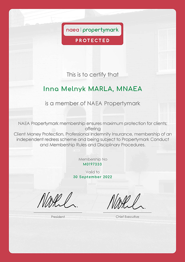 NAEA Propertymark Certificate